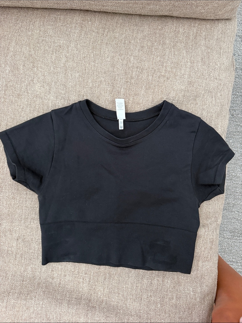 Offline by aerie Black womens Cropped Tee